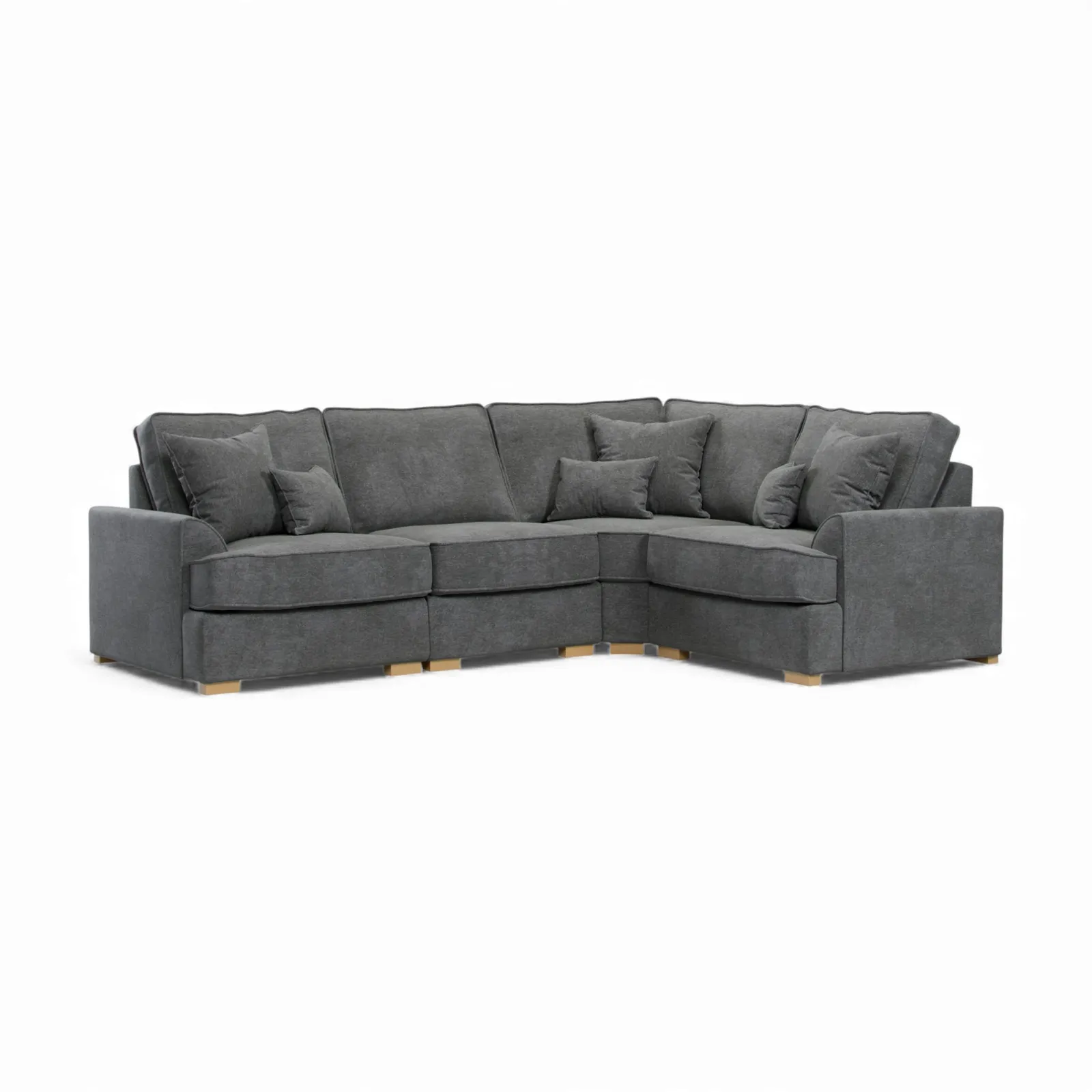 The Great Sofa Company Ophelia Right Hand Facing Chenille Corner Sofa in Dark Grey 2