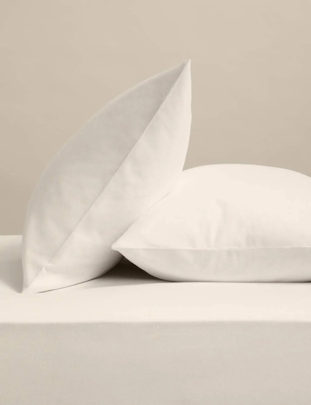 M&S 2 Pack Pure Cotton Brushed Pillowcases Linen