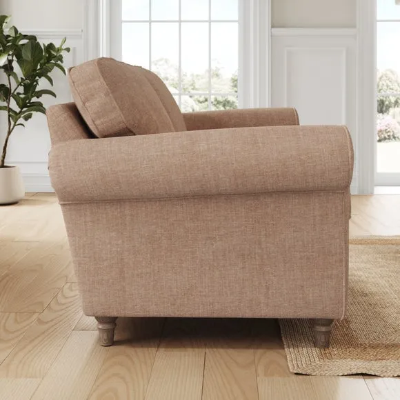 Flori Tonal Plush Chenille 3 Seater Sofa 2