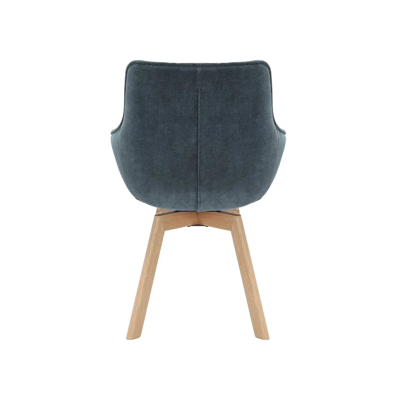 Jasper Dining Armchair With 360 Swivel, Blue Fabric | Barker & Stonehouse 4