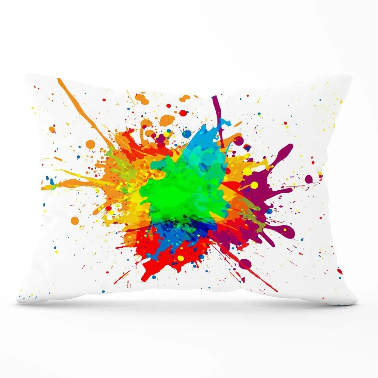 Warren Reed - Designer Paint Splash Cushions in Green