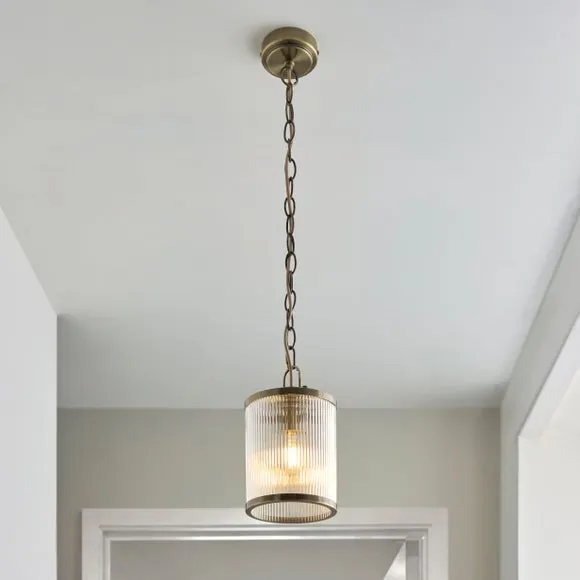 Alyn Ribbed Adjustable Pendant Light