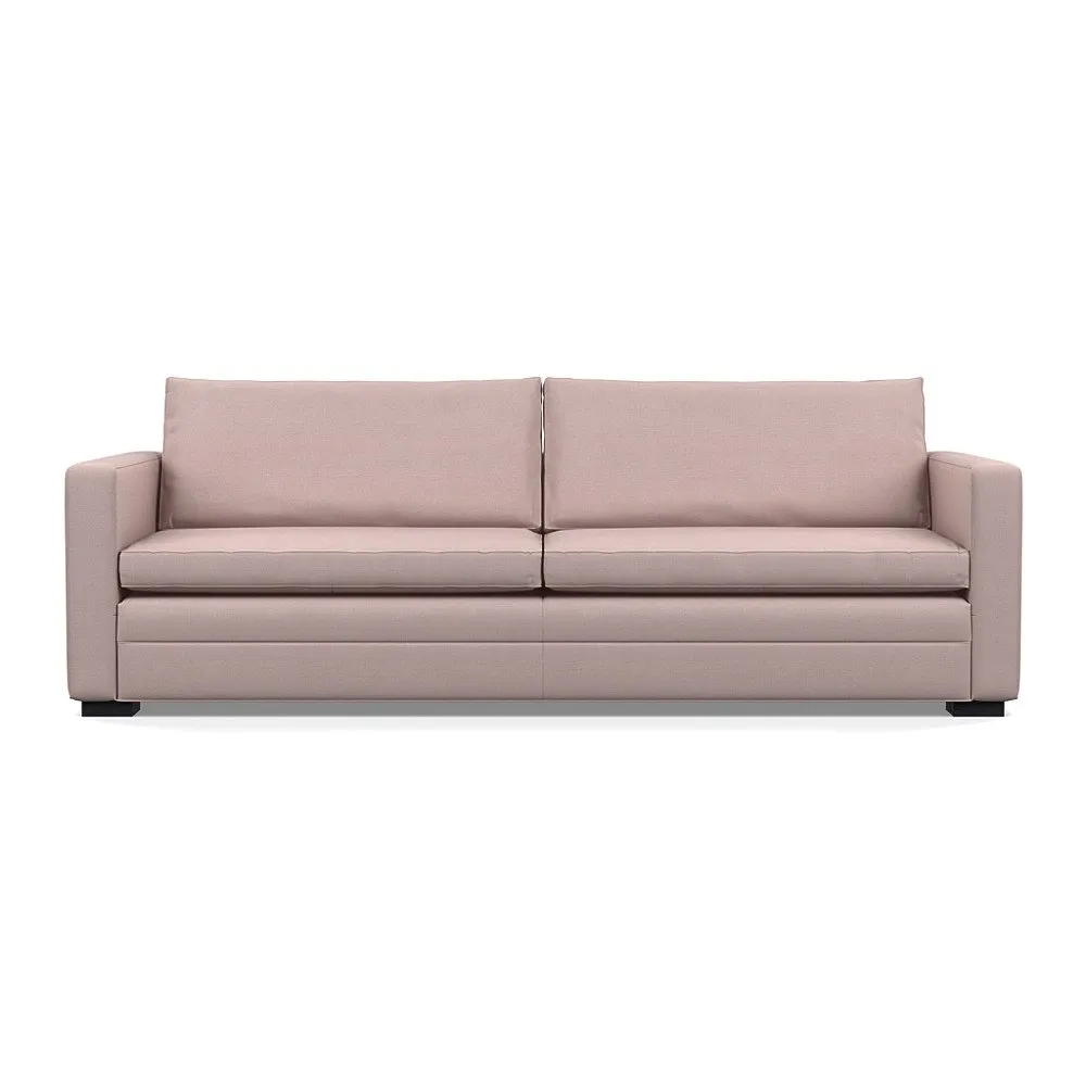 Heal's Palermo 5 Seater Sofa Siena Cotton Dusky Pink Black Feet 1