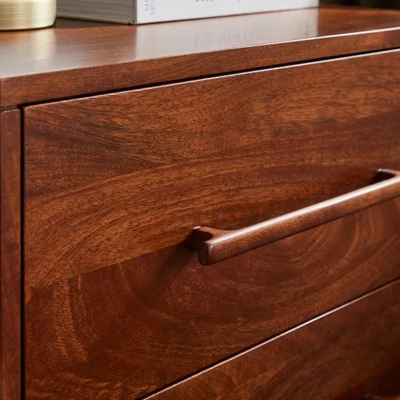 Maxton 2 Drawer Bedside Table, Mango Wood 5