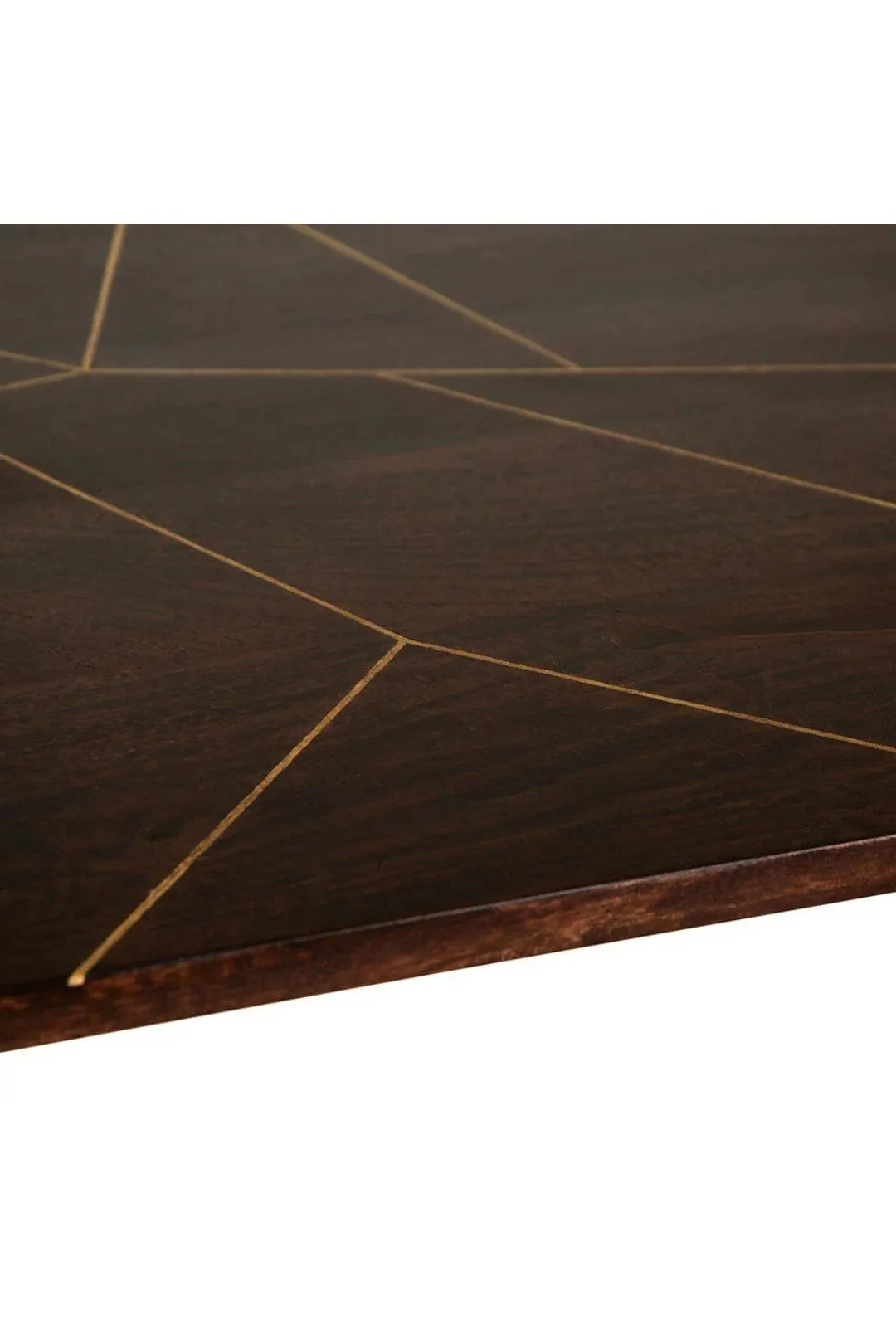 IH Design Rectangular 6 Seater Dining Table Deiondre Dark Mango in Brown 6