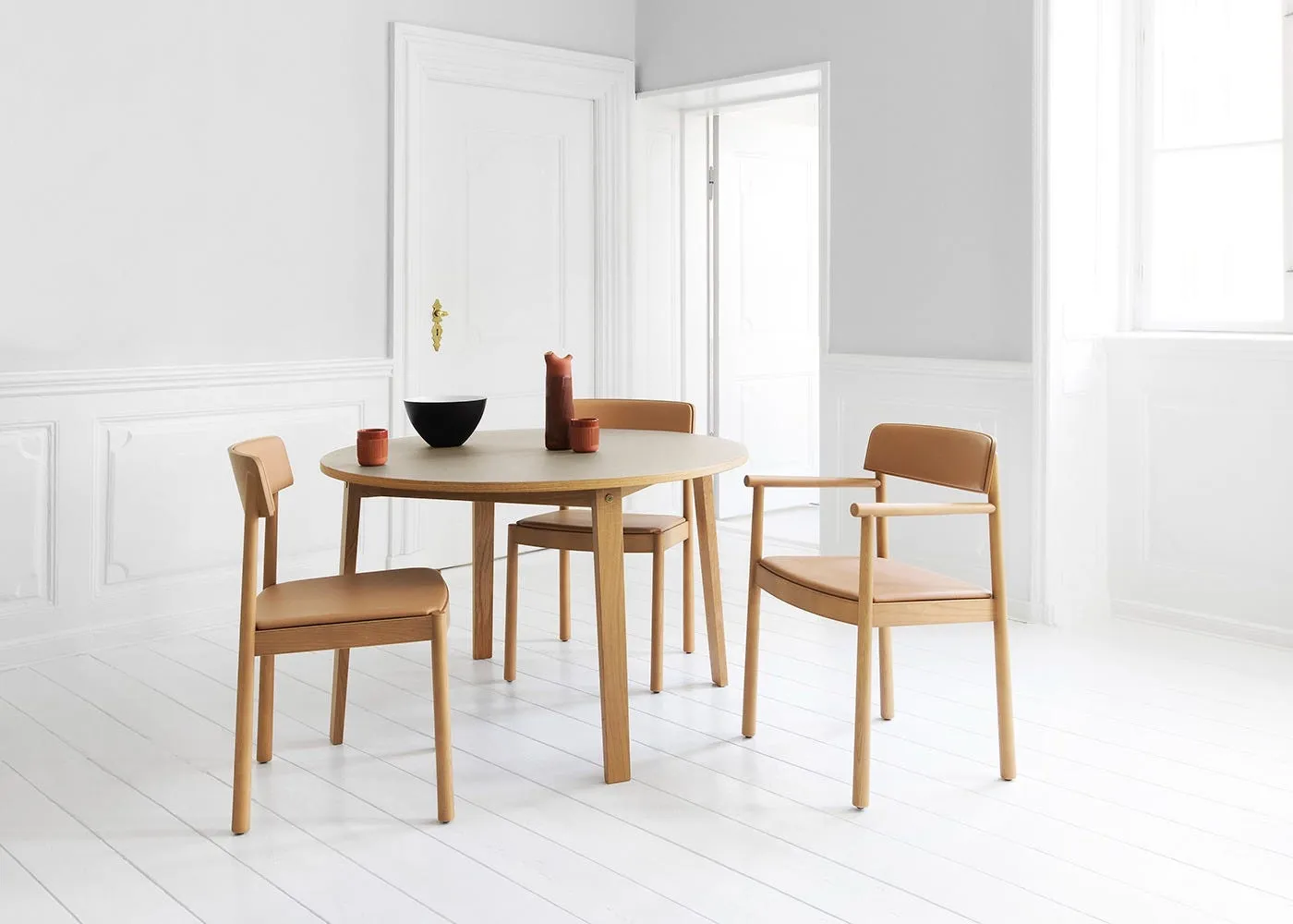 Normann Copenhagen Timb Dining Chair Ultra Leather Camel 3