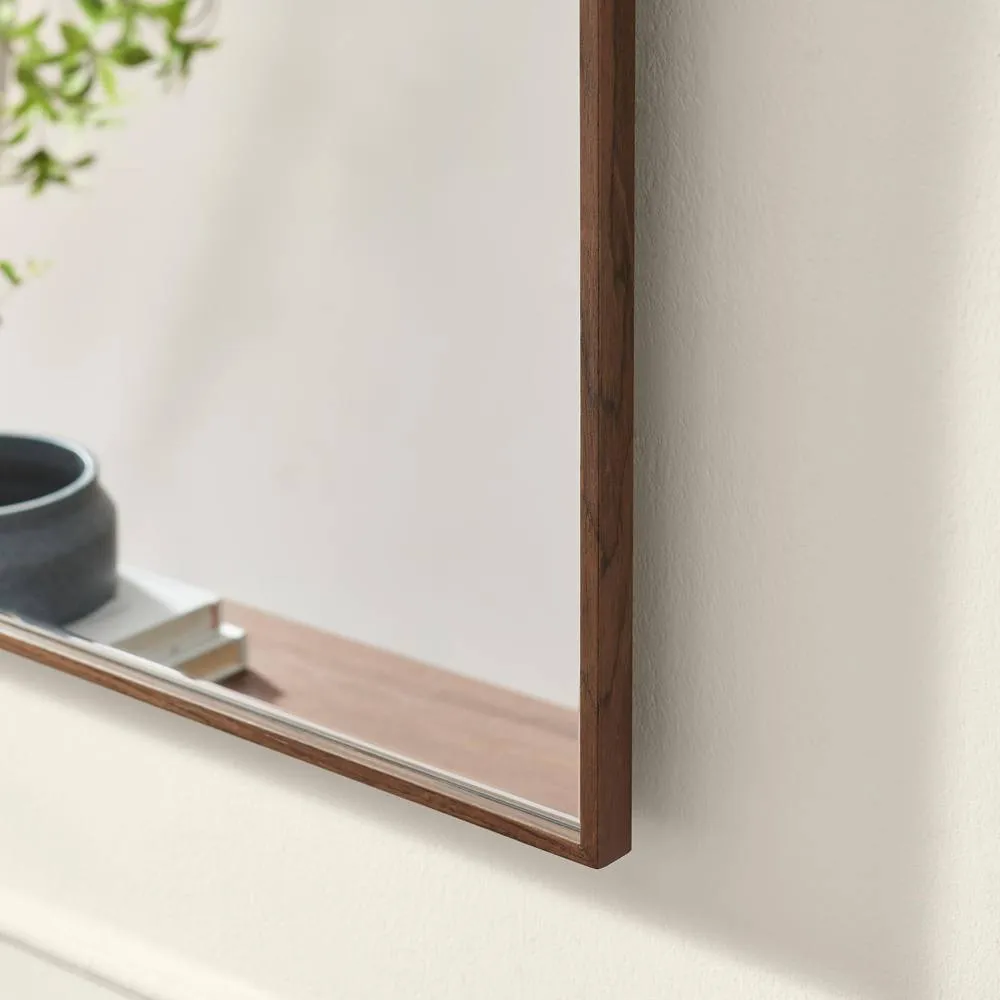FurnitureboxUK Inga Walnut Wood Long Rectangle 120x80cm Wall Mirror 5