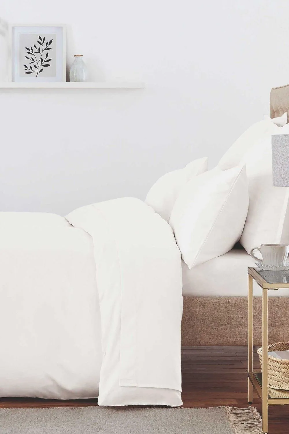 Murmur ' 500TC Plain Dye' Standard Pillowcase in White 2