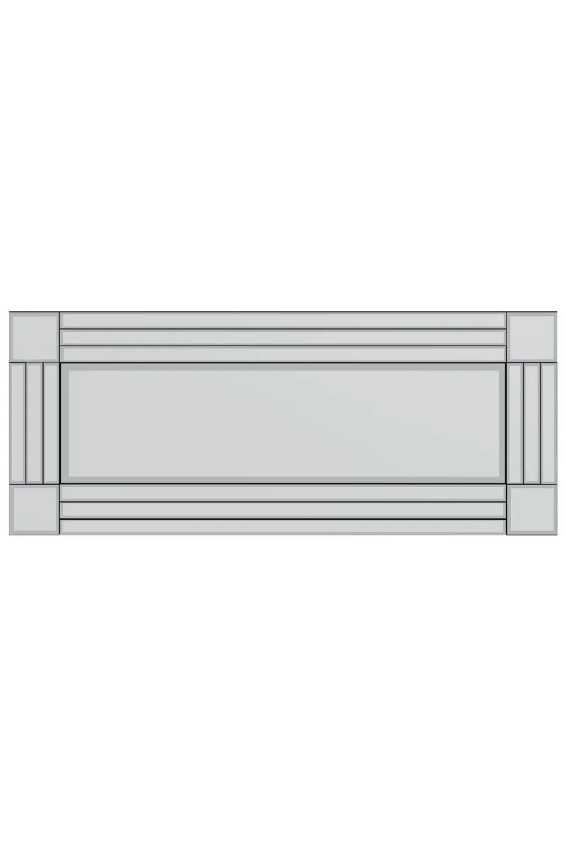 MirrorOutlet All Glass Bevelled Square Corner Cheval Mirror 5Ft X 1Ft3 150 X 40cm in Silver 6