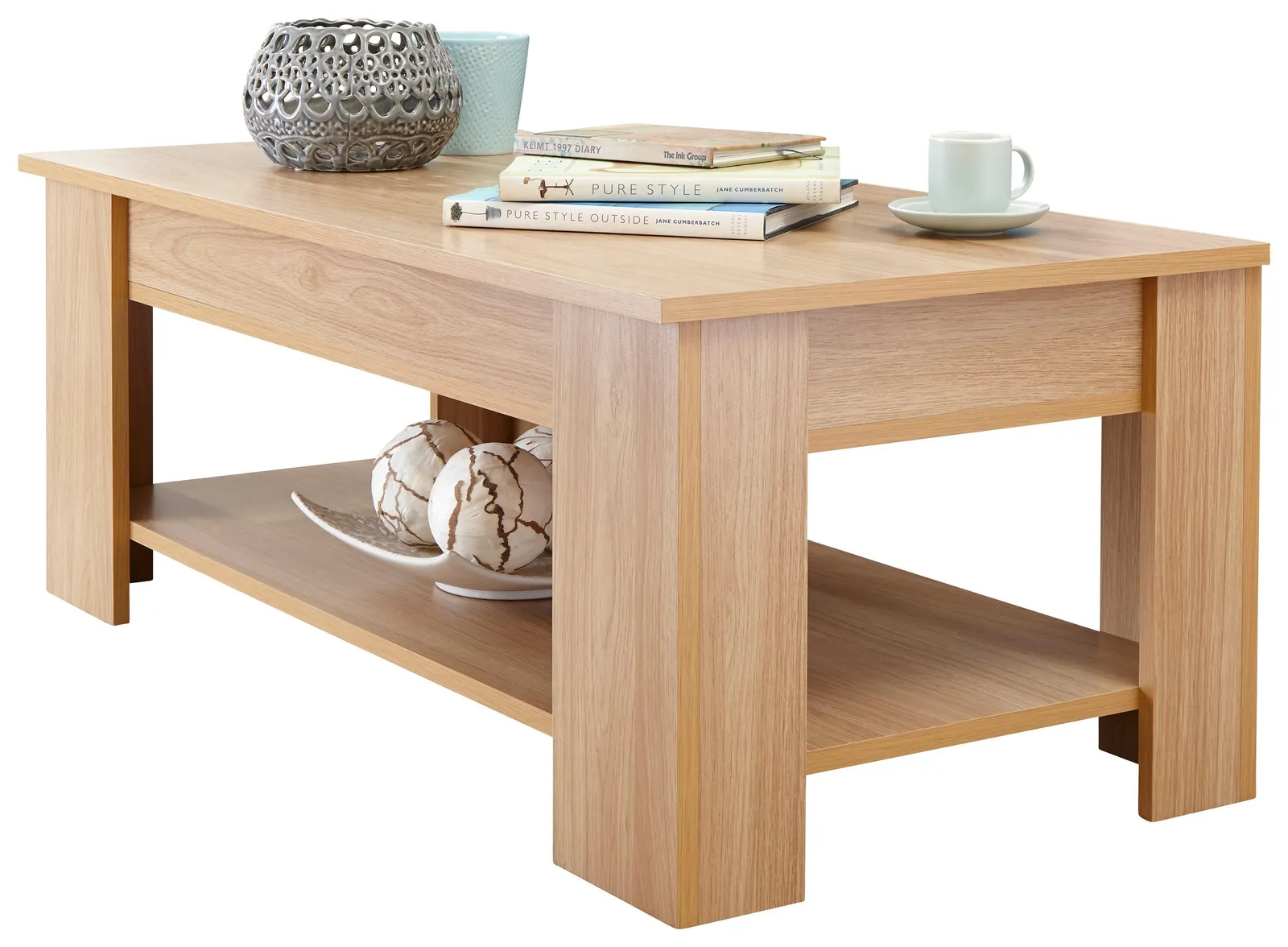 GFW Lift Up Coffee Table in Light Oak 4
