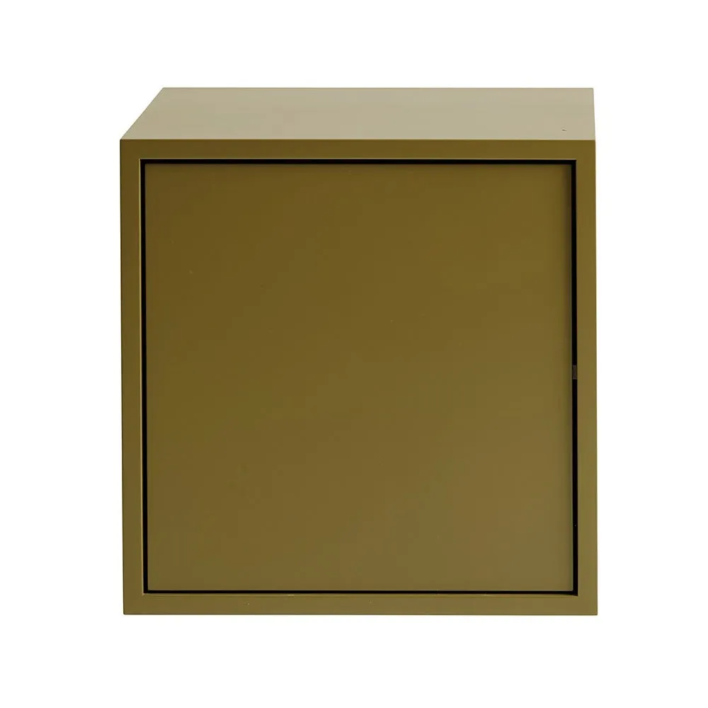 Muuto Stacked Storage System Module with Door Medium Brown Green 2