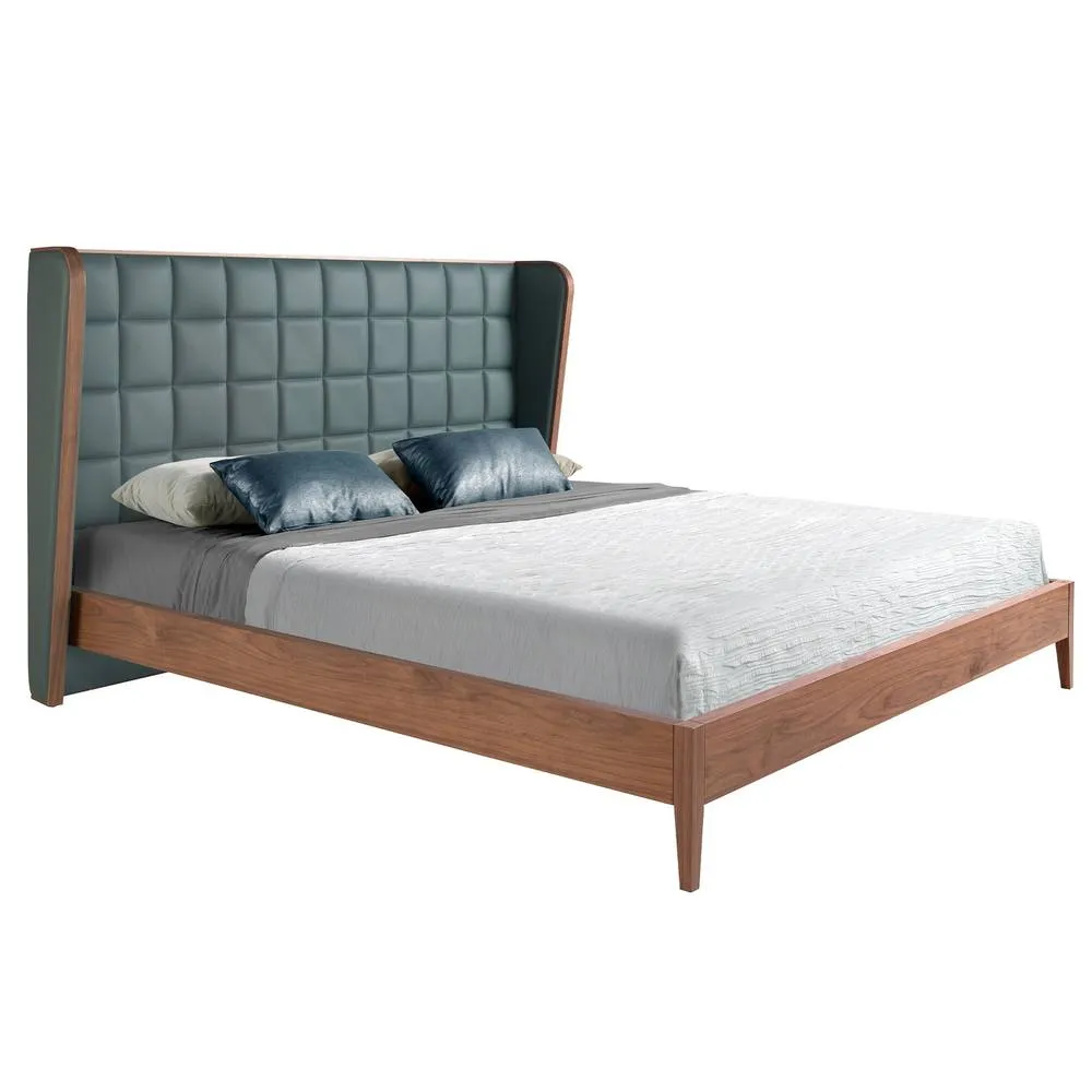 Angel Cerda Dark Green Leatherette Double Bed 6