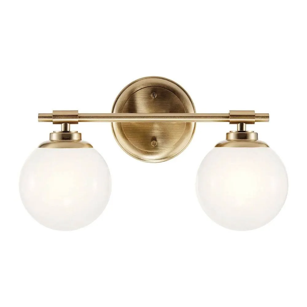 Netlighting Kichler Benno Bathroom Wall Lamp Champagne Bronze 3000K IP44 2x G9 2