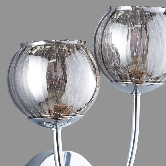 Arta 2 Light Chrome Wall Light 4