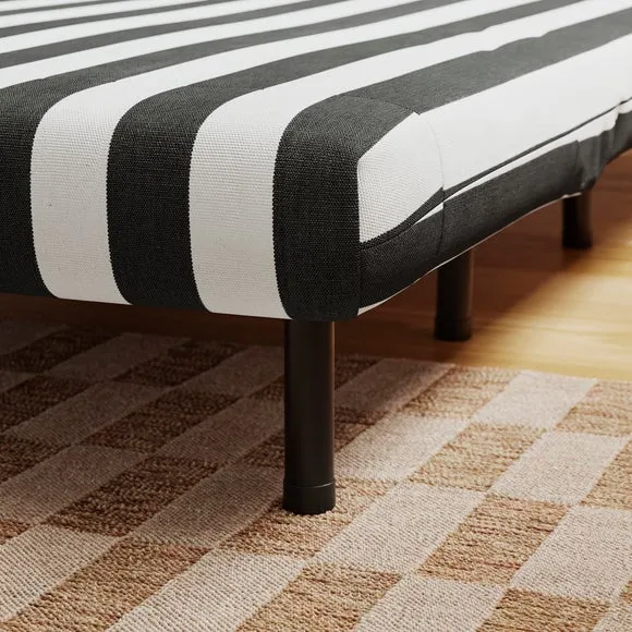 Phoebe Woven Stripe Small Double 2 Seater Sofa Bed 4