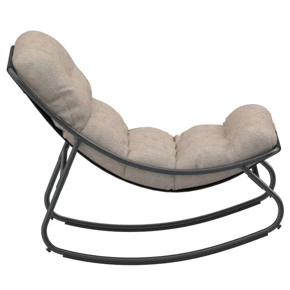 Porto Steel Rocking Chair with Cushions 6