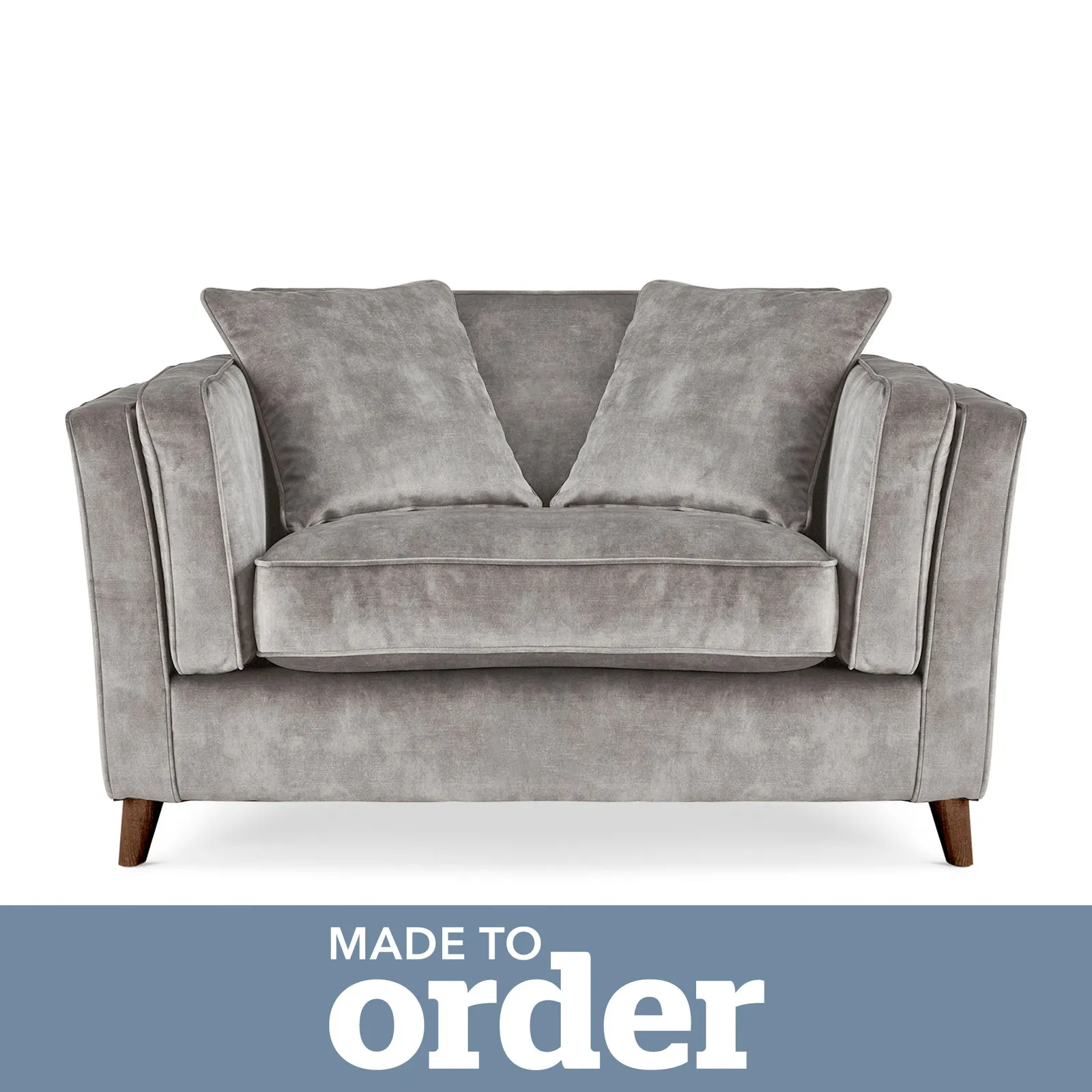 Arabella Snuggle Chair Slub Velvet Grey