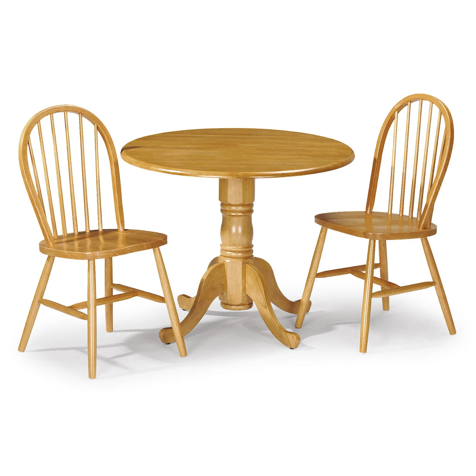 Dundee Dining Table with 2 Windsor Chairs Yellow