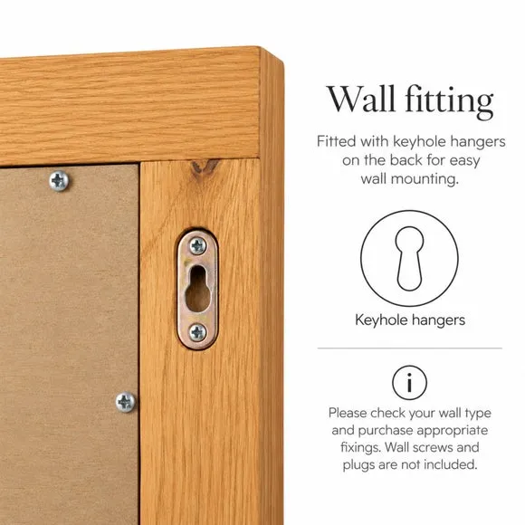 Marlborough Oak Framed Rectangle Wall Mirror 6