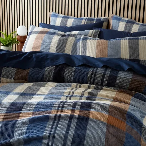 Molton Waffle Check Polycotton Duvet Cover & Pillowcase Set 3