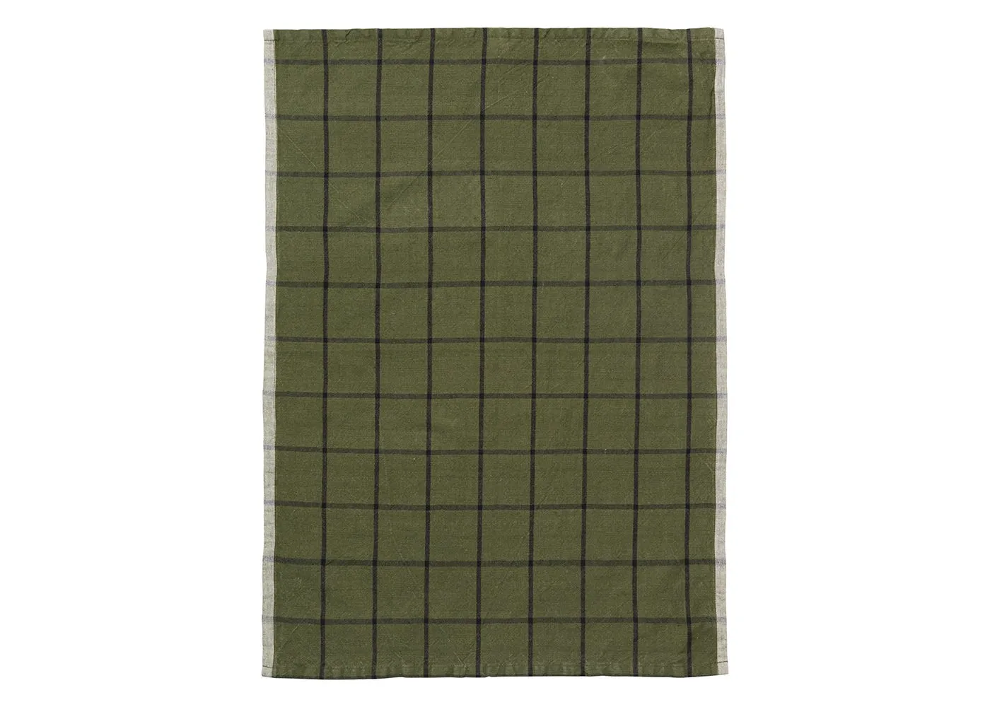 ferm LIVING Hale Tea Towel in Green and Black