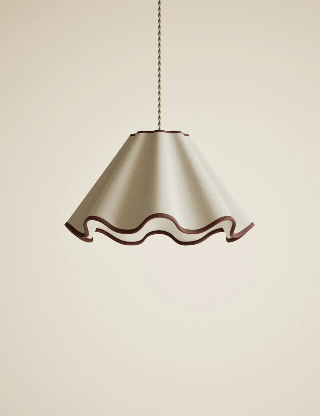 M&S Fabric Wave Scallop Shade Brown