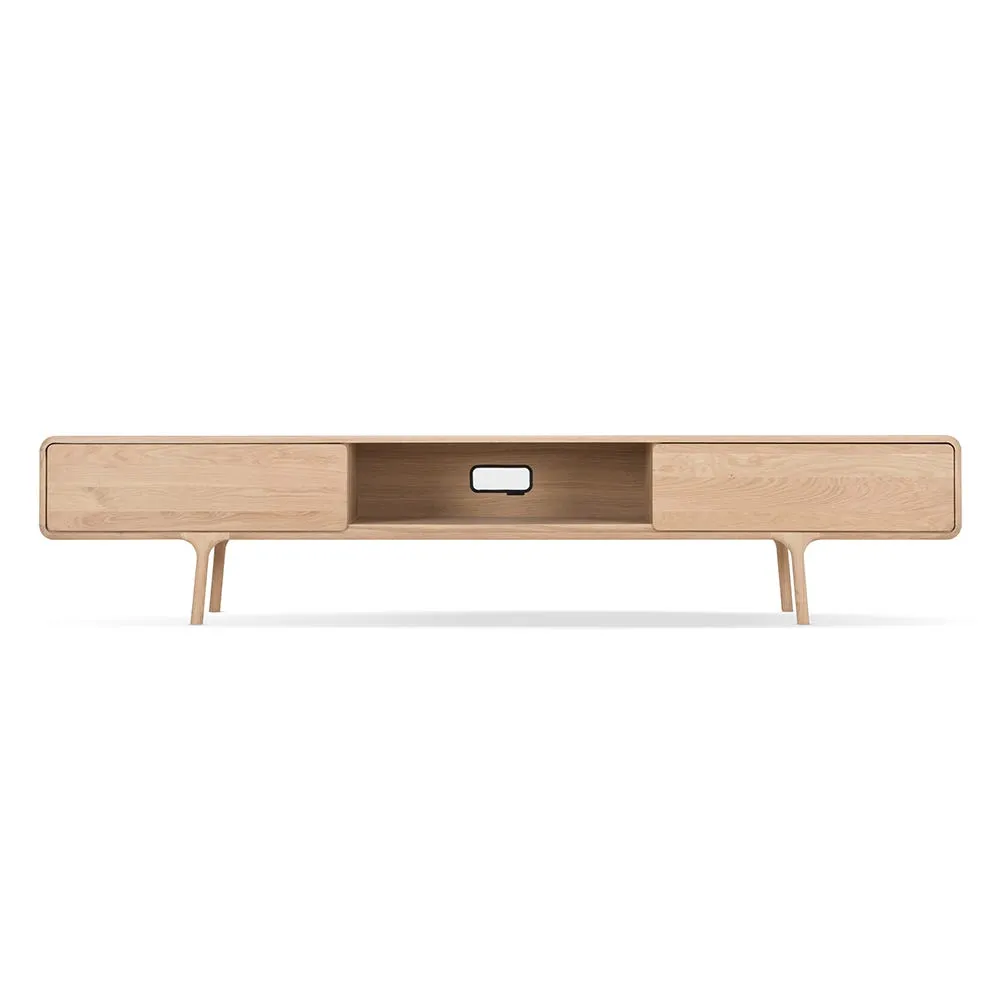 Gazzda Fawn Lowboard 2 Drawers TV Unit Oak 2