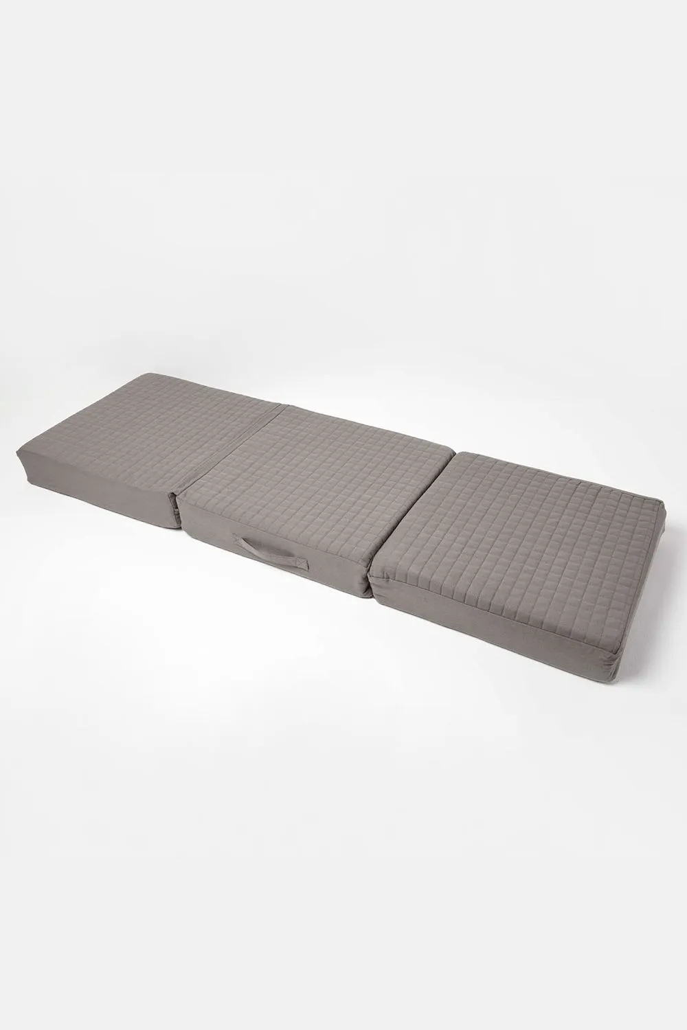 Homescapes Quilted Cotton 3 Seater Orthopaedic Booster Cushion Cover in Charcoal 5
