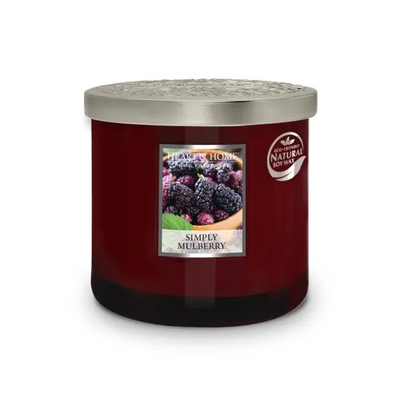 Heart and Home Ellipse Simply Mulberry Multi Wick Candle 2