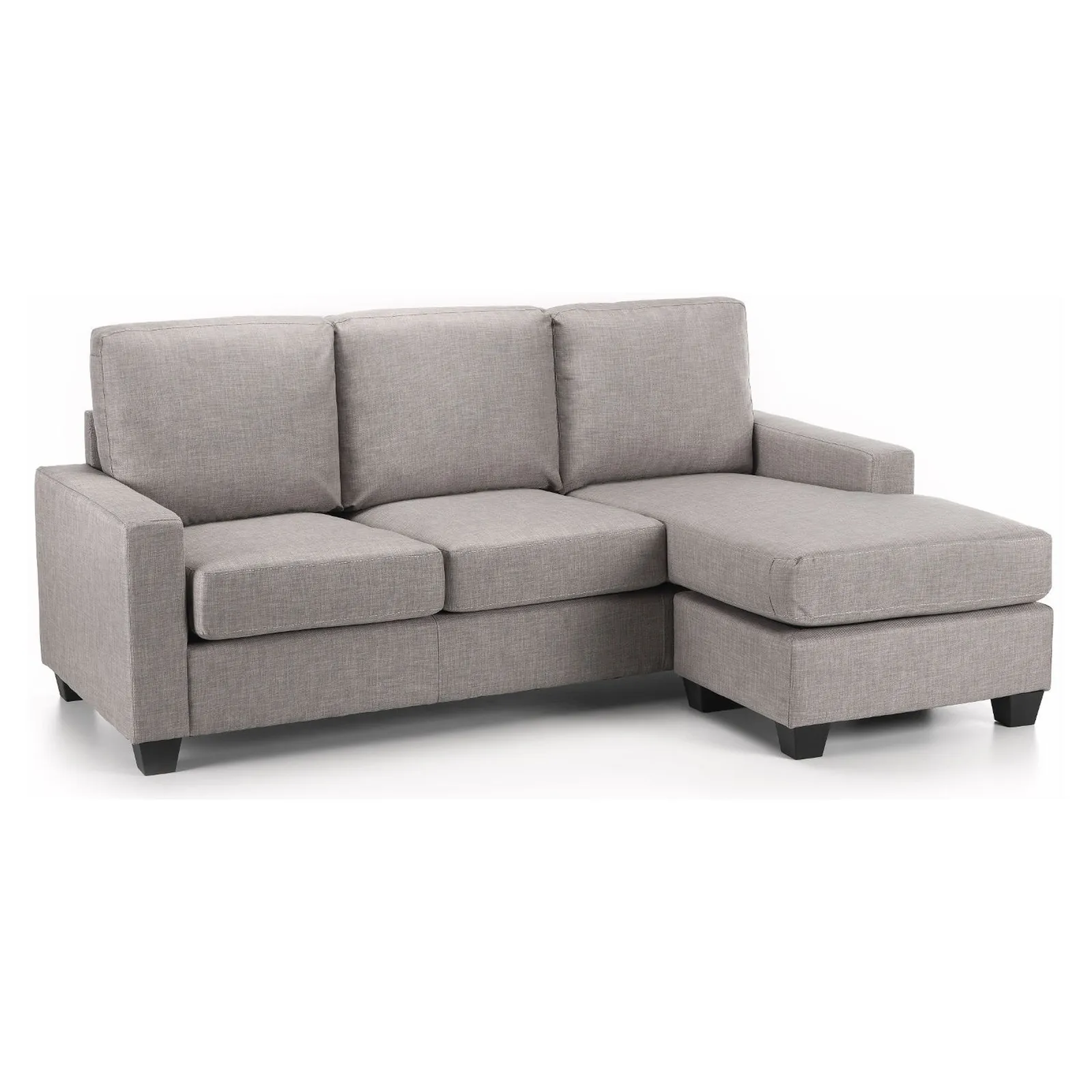 Carla Reversible Fabric Corner Chaise Sofa Grey