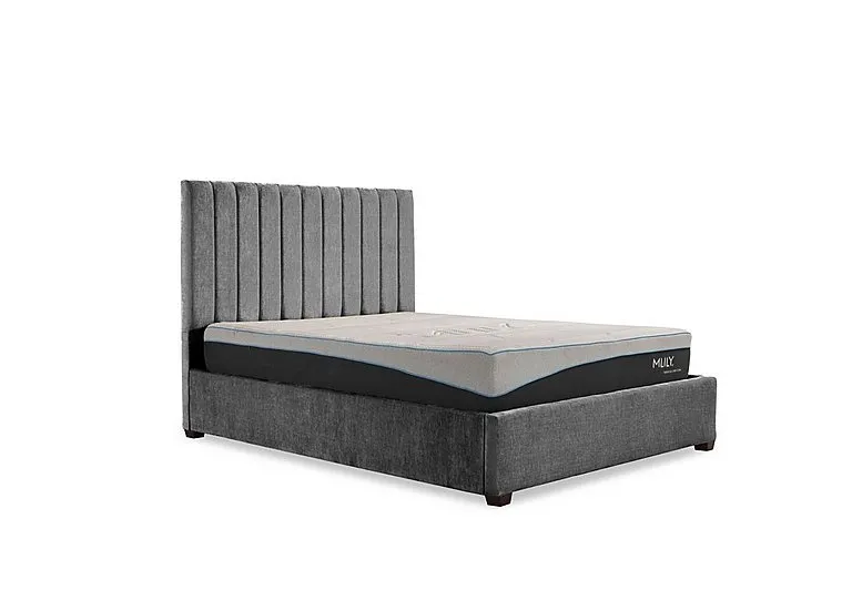 Miranda 133cm Headboard Manual Ottoman Bed Frame - Double - Allora Grey