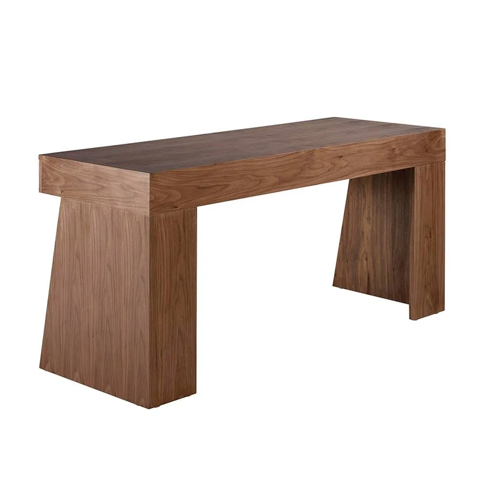 Angel Cerda Walnut Veneer Desk 3 Soft-Close Drawers, 160x61x76 cm in Brown 6