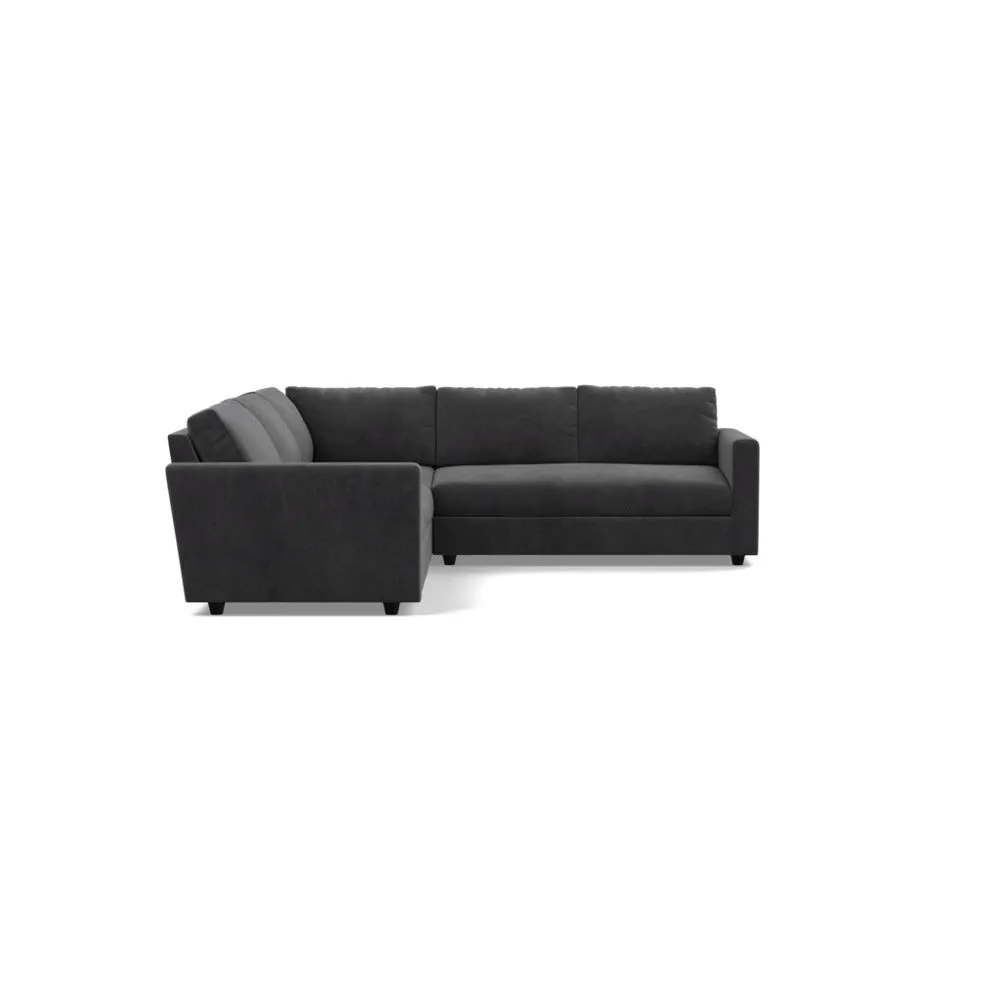 Heal's Nimbus II Large Corner Sofa Smart Luxe Velvet Nickel 1