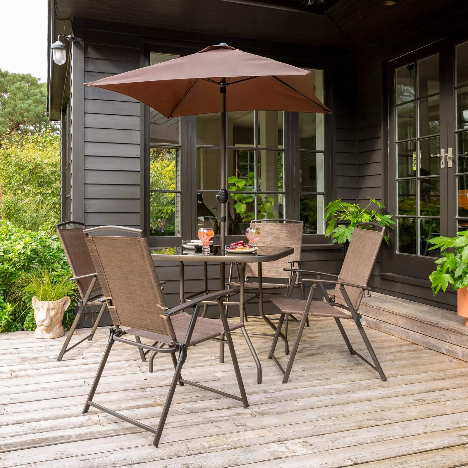 Helsinki 4 Seater Bronze Dining Set Bronze