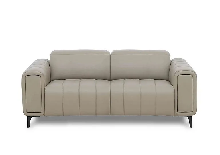 Elphaba Leather 3 Seater Sofa with Storage Arms