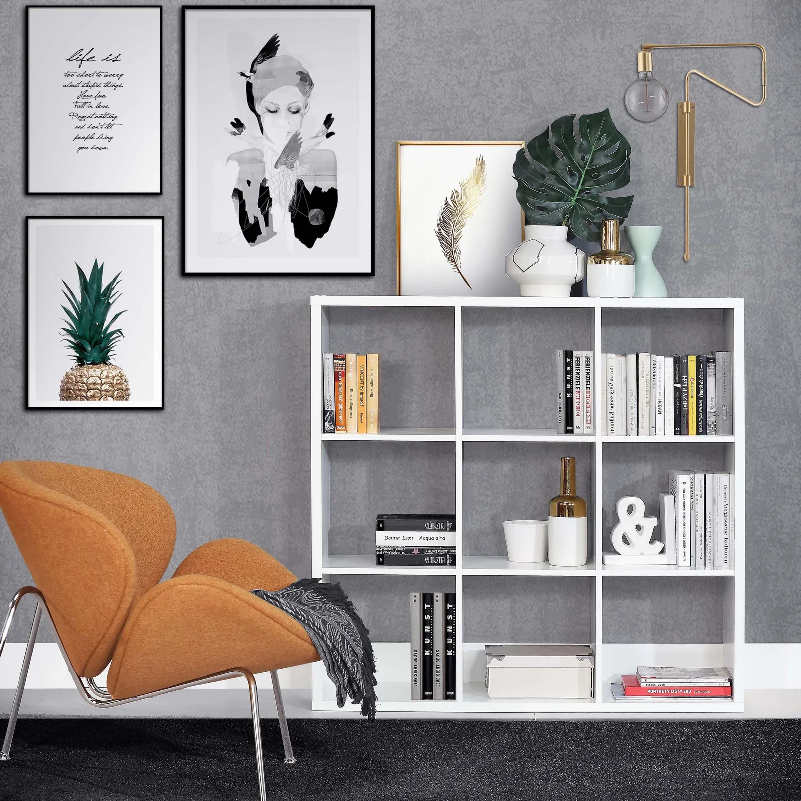 Furniture To Go Mauro 3x3 Storage Unit in White 4