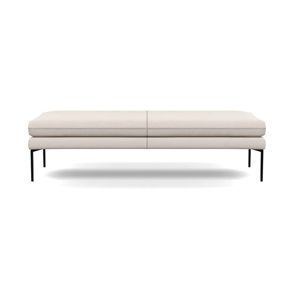 Heal's Matera Bench (160cm) Siena Cotton Natural Black Feet