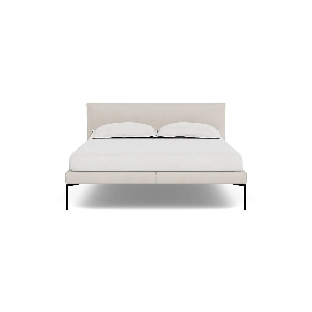 Heal's Matera Bed Double Siena Cotton Natural Black Feet 1