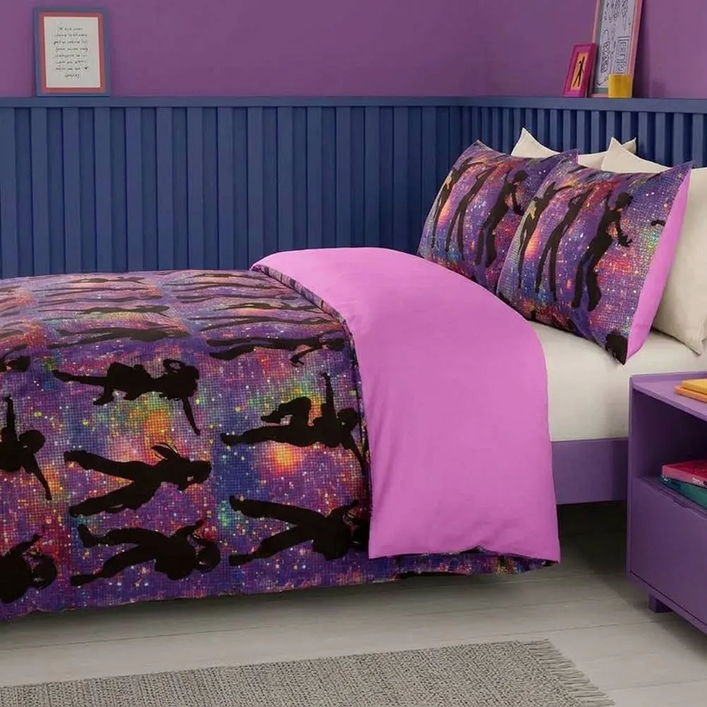 Rapport Home Dream Pop Microfibre Reversible Duvet Cover Set with Pillowcases in Pink 2
