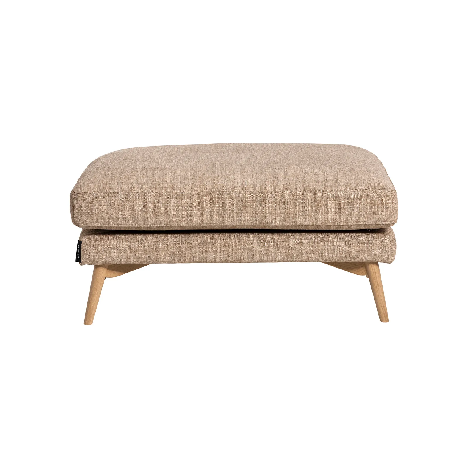 Ercol Forli Large Footstool, Brown Fabric | Barker & Stonehouse 2