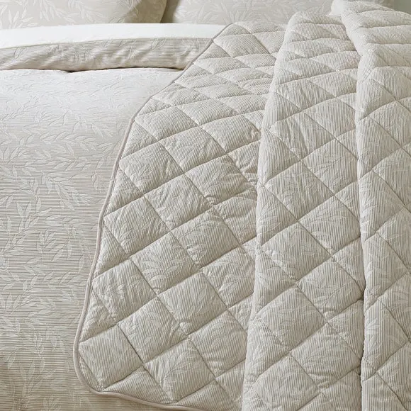 Catherine Lansfield Corded Leaves Bedspread 2