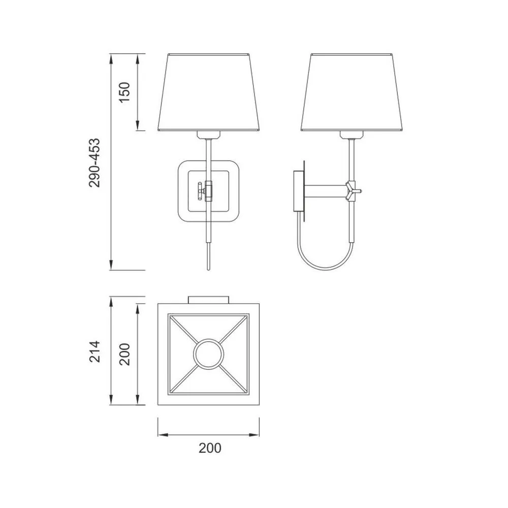 Netlighting Habana Wall Lamp Telescopic WITHOUT SHADE E27 Matt White Chrome 2