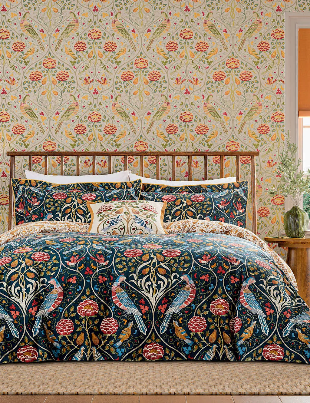 Morris & Co Pure Cotton Seasons By May Bedding Set Indigo Mix