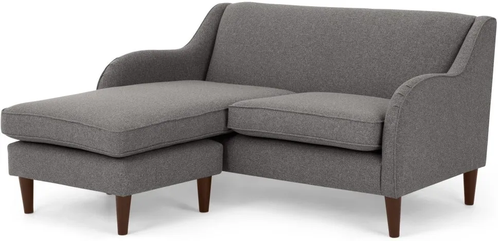 Helena Chaise End Corner Sofa, Textured Weave Smoke Grey
