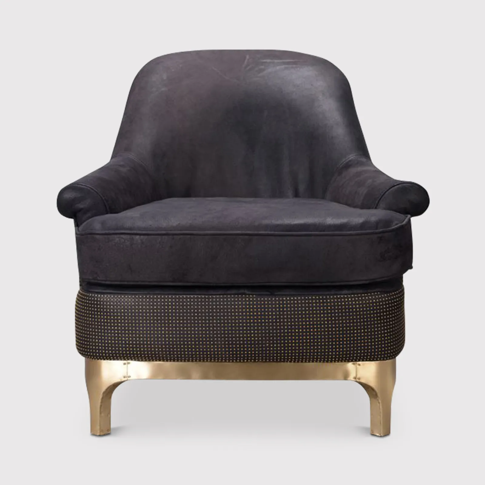 Timothy Oulton Bastille Armchair, Black Leather | Barker & Stonehouse