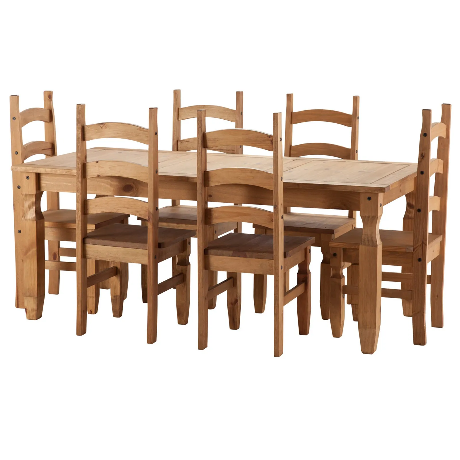 Corona 6 Seater Rectangular Dining Table with 6 Chairs