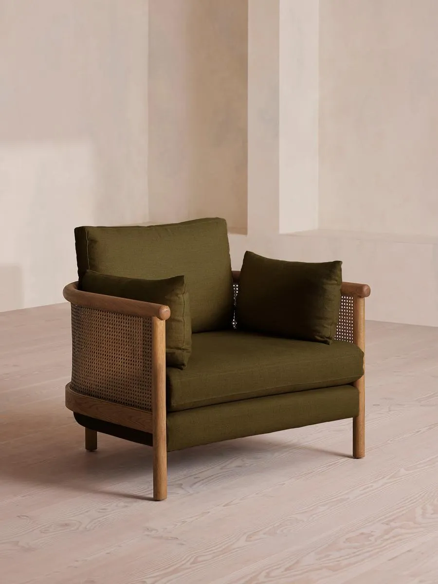 Sydney Armchair, Linen, Olive