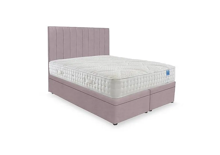 Luxury Firm Electric End Lift Ottoman Divan Set - Super King - Plush Lilac