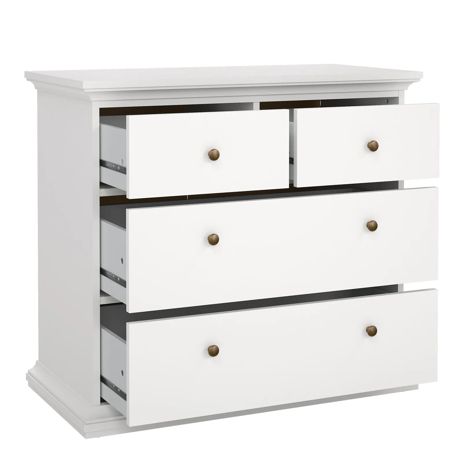 Furniture To Go Paris Chest of 4 Drawers in White 5