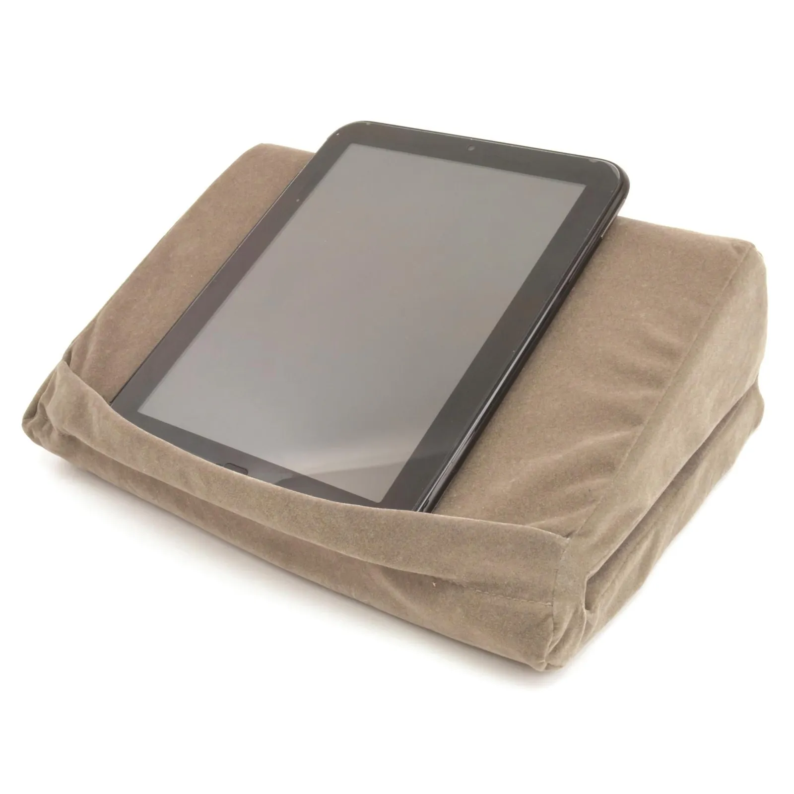 mysmartbuy Tablet Holder Cushion with Inner Pocket - Angled Pillow Device Stand for Tablets, Phones, E-Readers & Books - Grey, 22 x 30 x 24cm